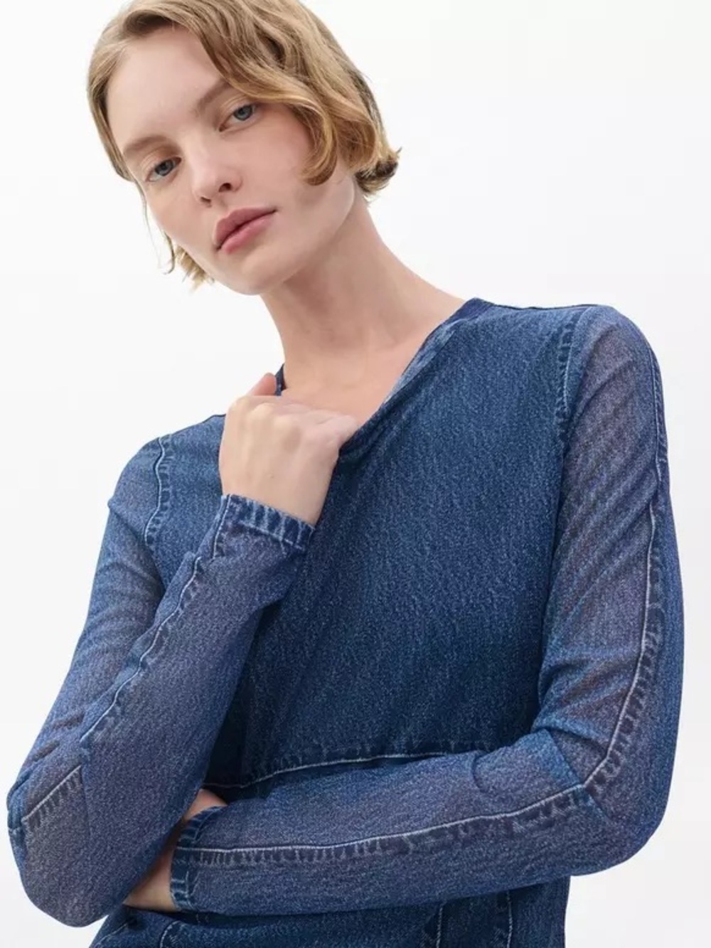 NWT Rag and Bone Miramar Long Sleeve Mesh Top Sz Medium